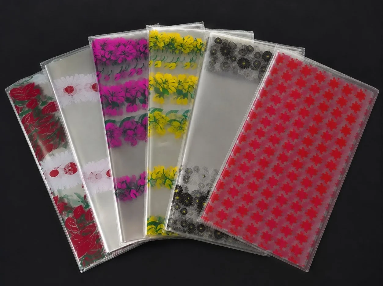 Designer Cellophane pre cut packets (50 sheets in each pack)